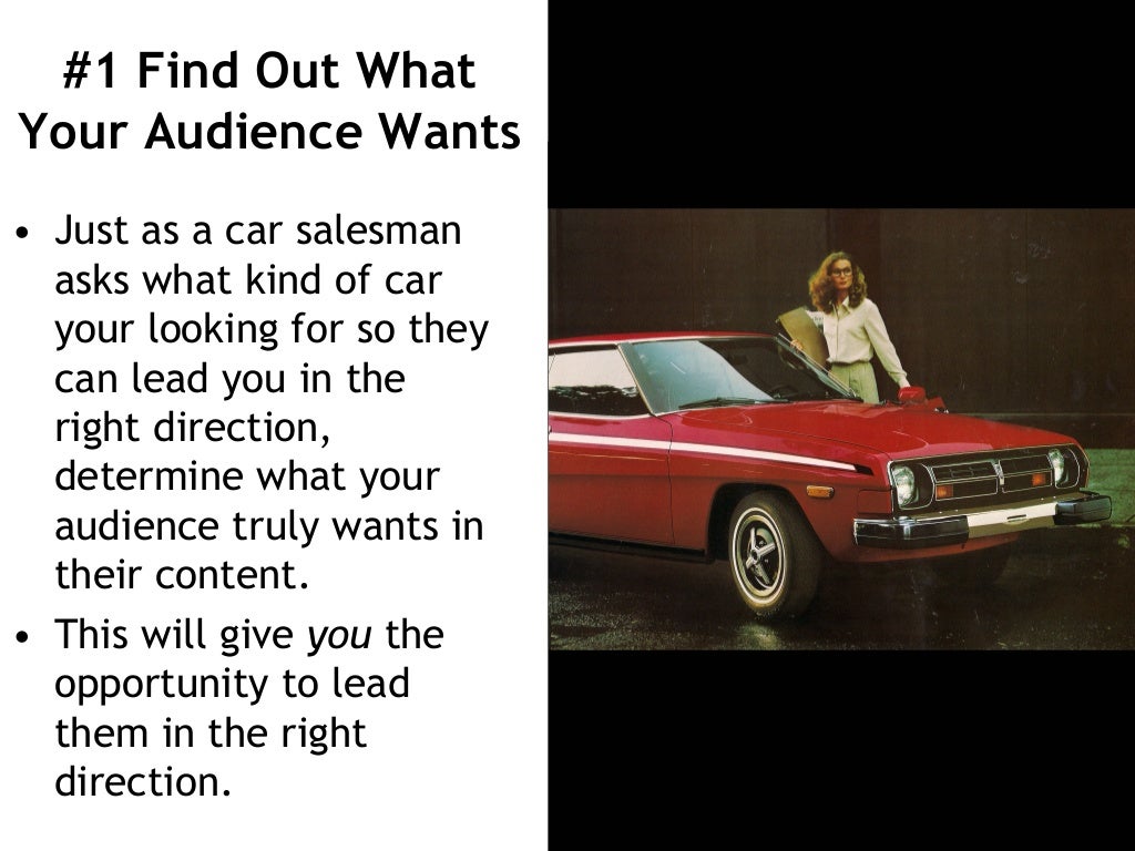 What a Car Salesman Can Teach You About Content Marketing