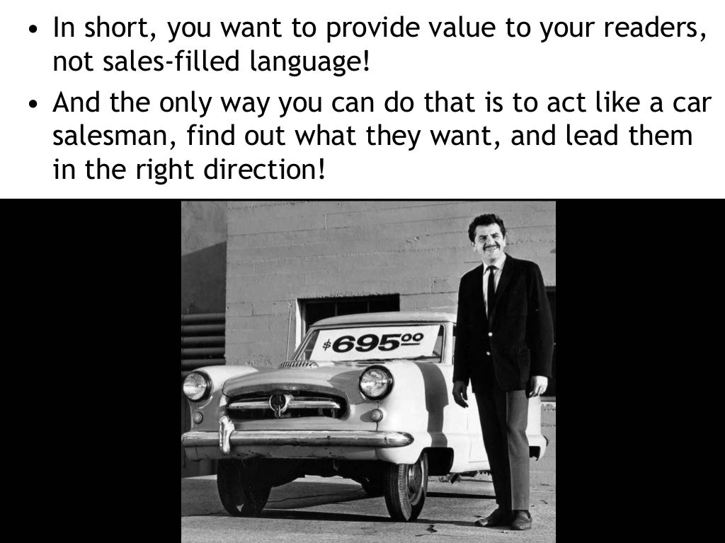 What a Car Salesman Can Teach You About Content Marketing