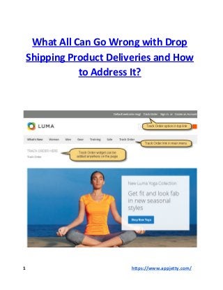 What All Can Go Wrong with Drop
Shipping Product Deliveries and How
to Address It?
1 ​​https://www.appjetty.com/
 