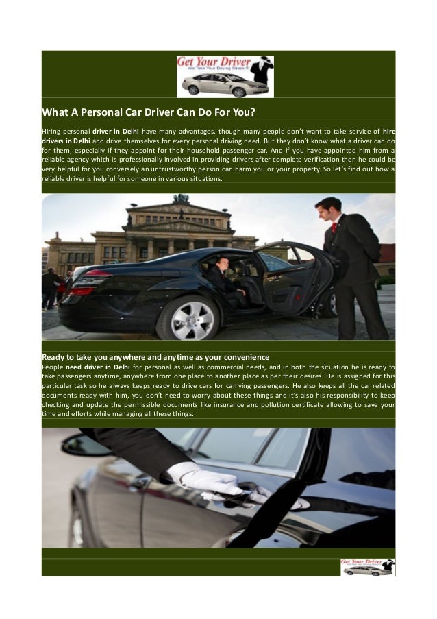 What A Personal Car Driver Can Do For You?