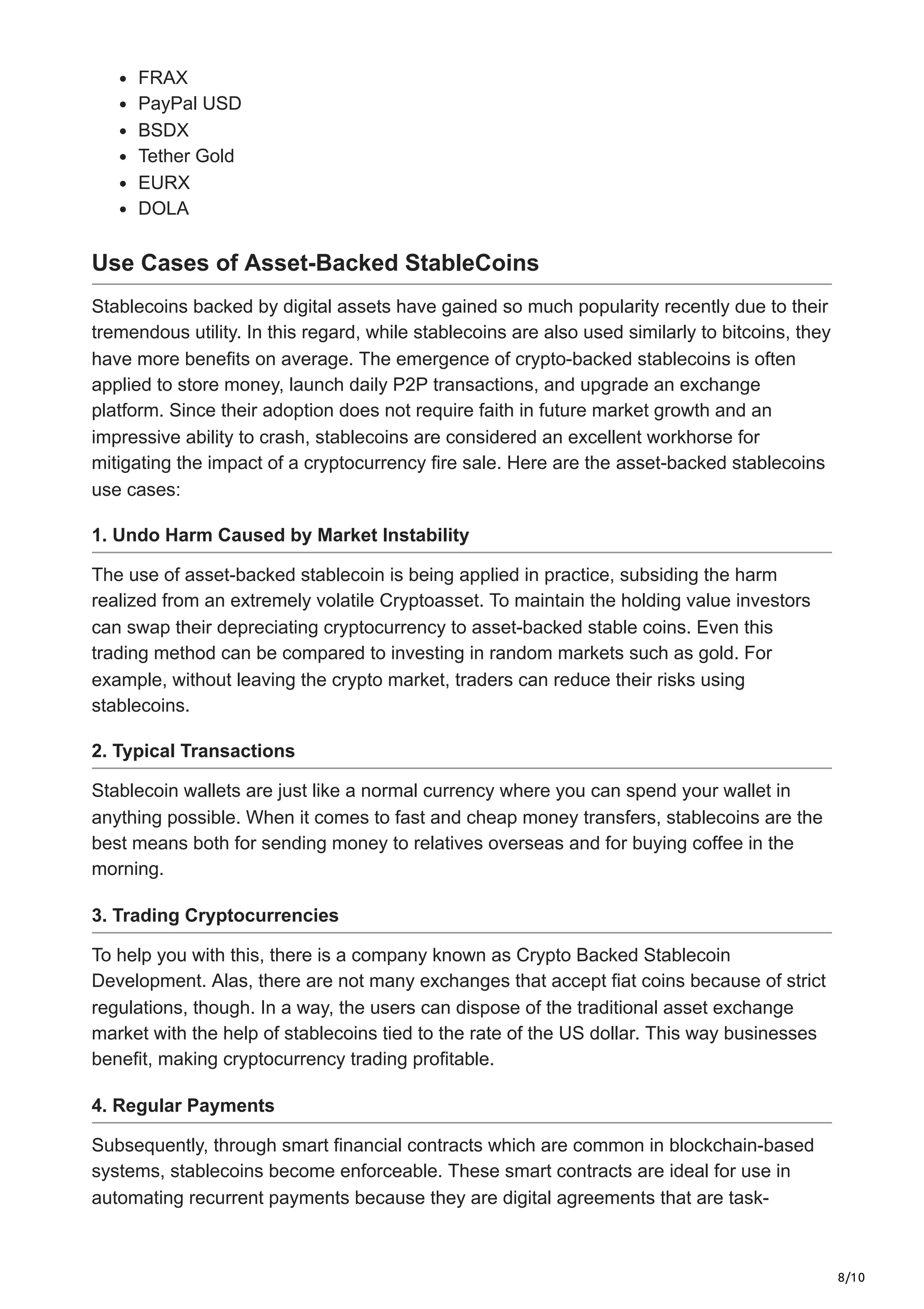 What Are Asset-Backed Stablecoins - SoluLab | PDF