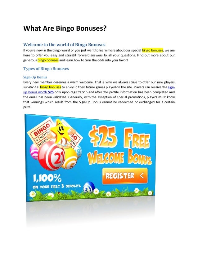 Bingo Bonuses Bingo Bonuses