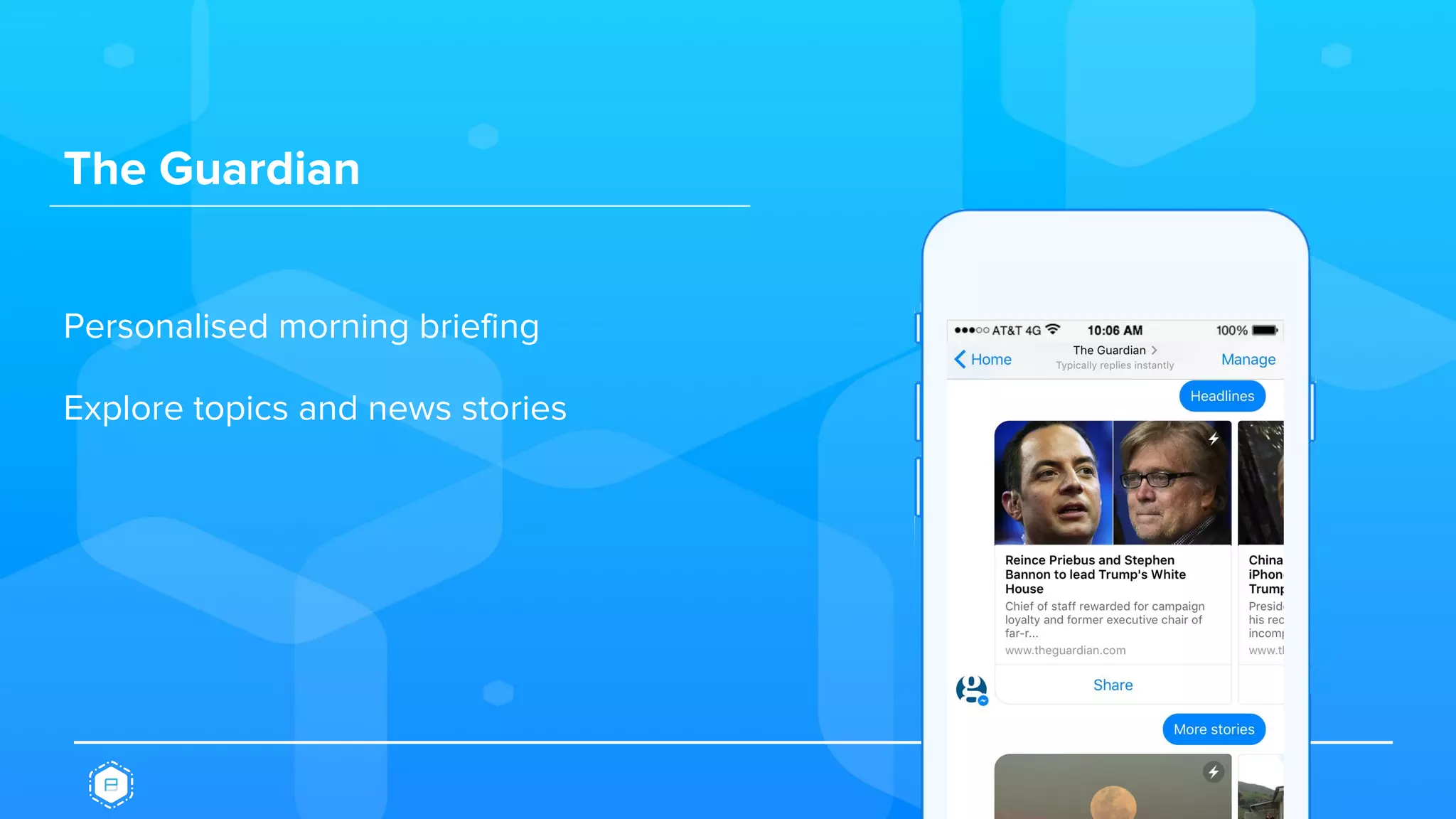 The Guardian
Personalised morning briefing
Explore topics and news stories
 