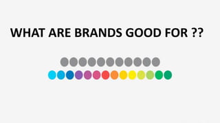 WHAT ARE BRANDS GOOD FOR ??
 