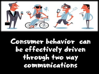 Consumer behavior can
be effectively driven
through two way
communications
 