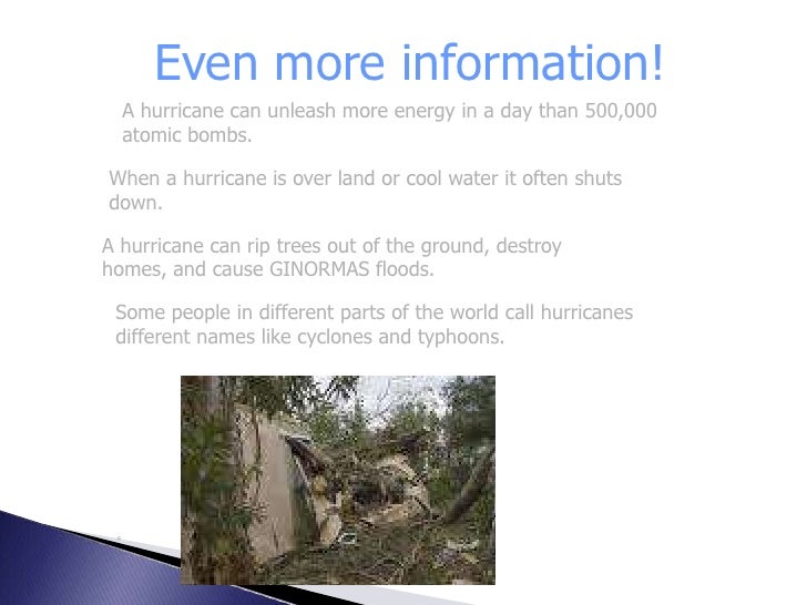 What are causes and effects of a hurricane