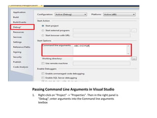 Command Line Arguments in C# | PPT