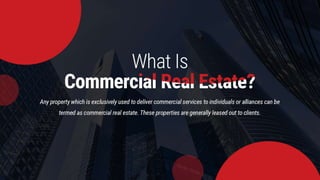 What are commercial real estate services