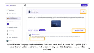 Transzone Community Features Transforming Qualitative Research with Terapage's Community Feature | PPTX