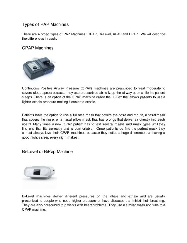 What are CPAP Machines and What Types of PAP Machines are Available?