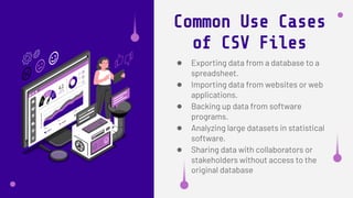 CSV files and Online CSV Viewer | PDF
