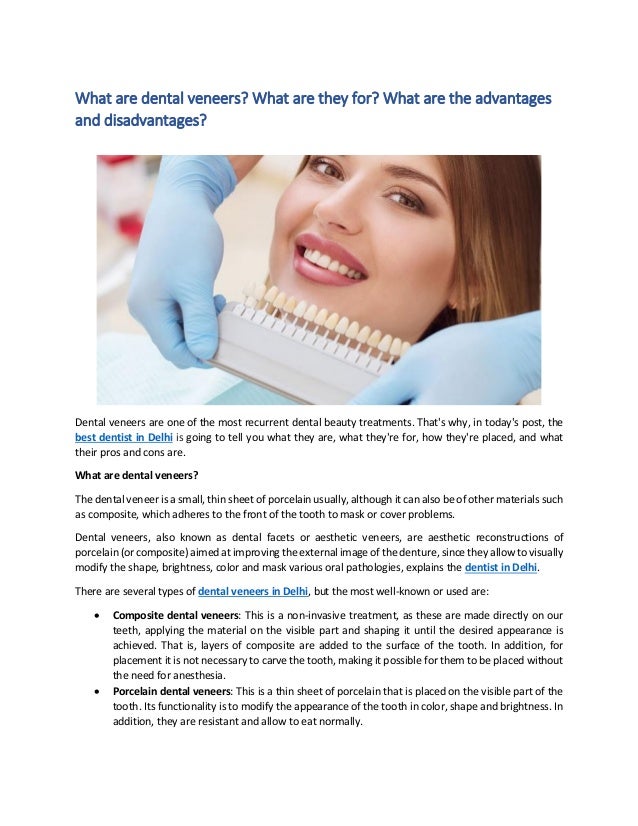 What are dental veneers? What are they for? What are the advantages and