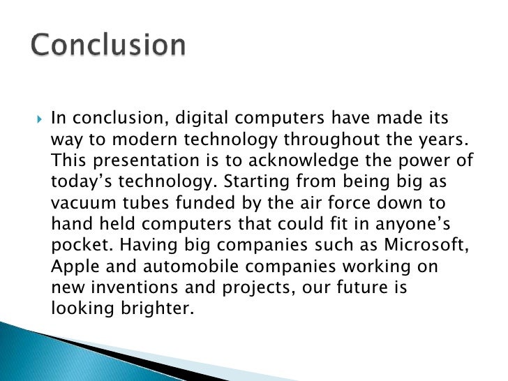 The Evolution Of Digital Computers