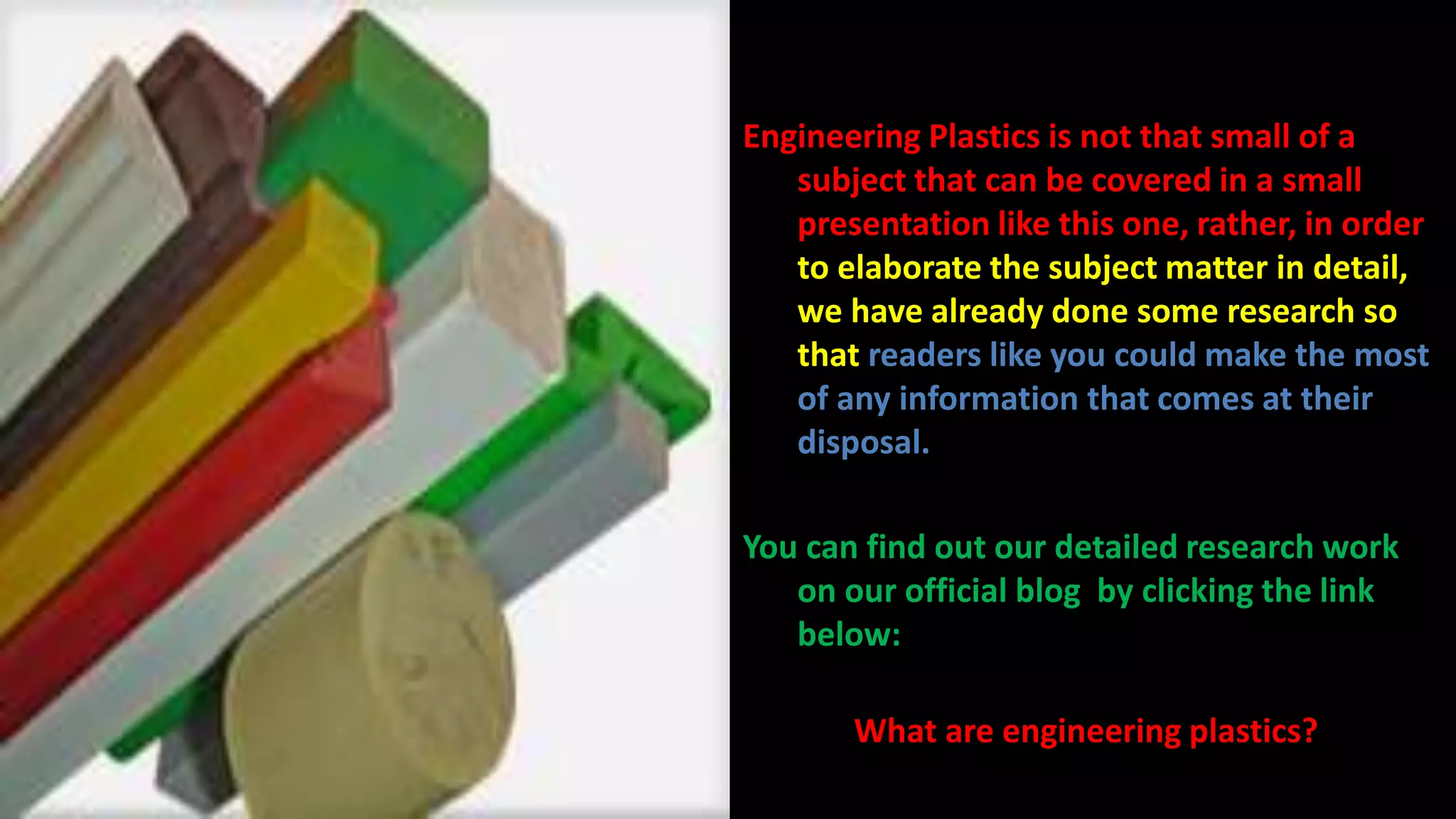 What are Engineering Plastics? PPT