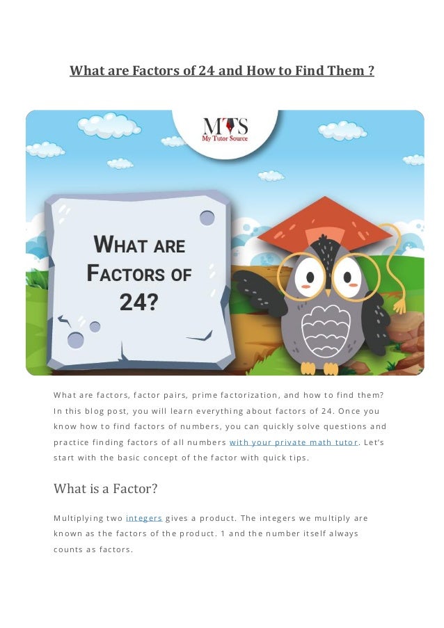 What are Factors of 24 and How to Find Them.pdf | Computing ...