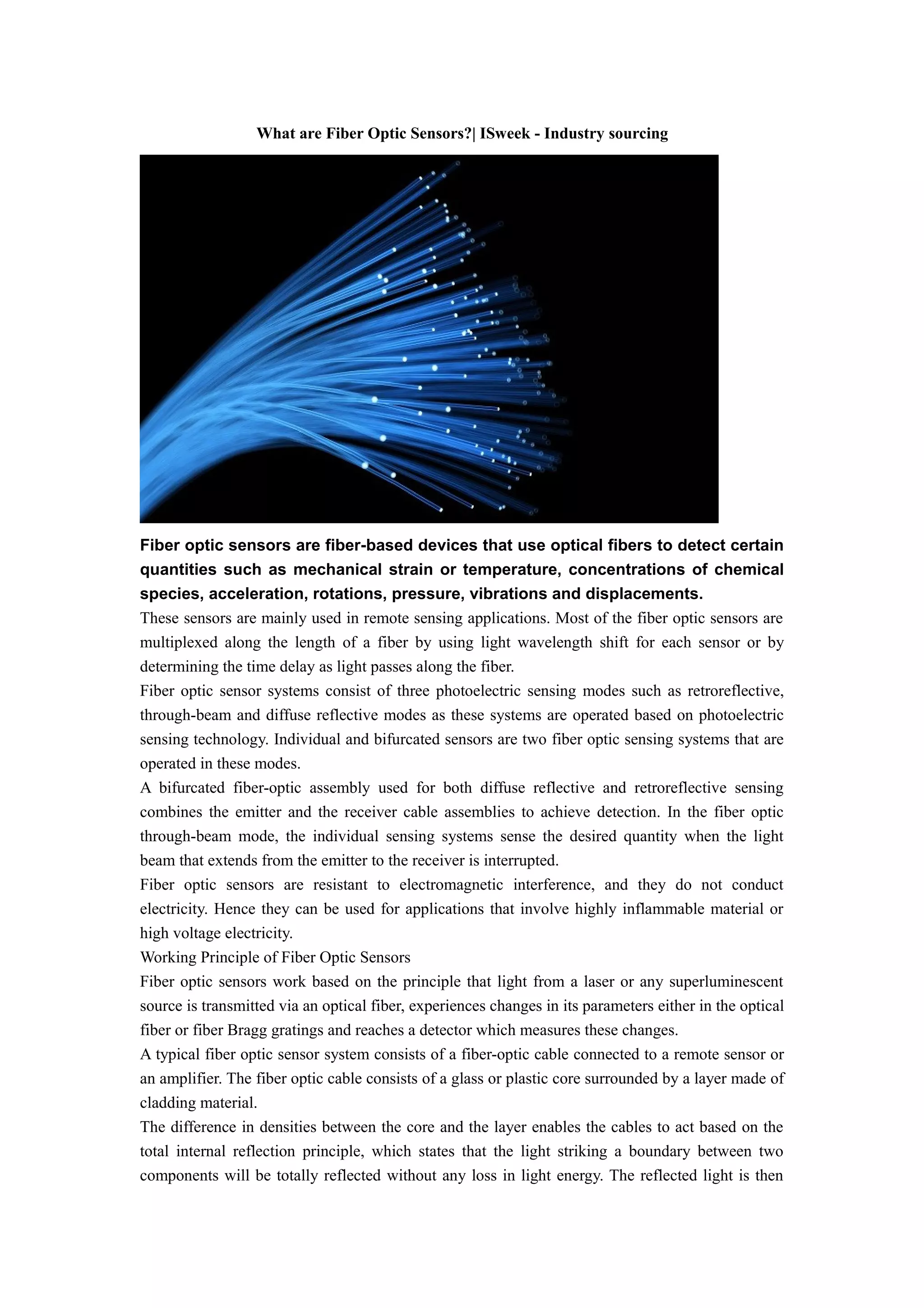 What are fiber optic sensors? PDF