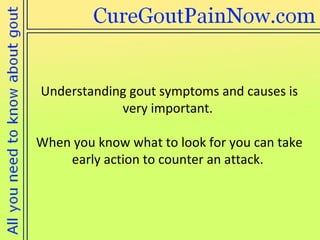 What Are Gout Symptoms And Causes | PPT