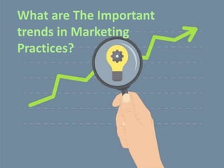 What are The Important
trends in Marketing
Practices?
 
