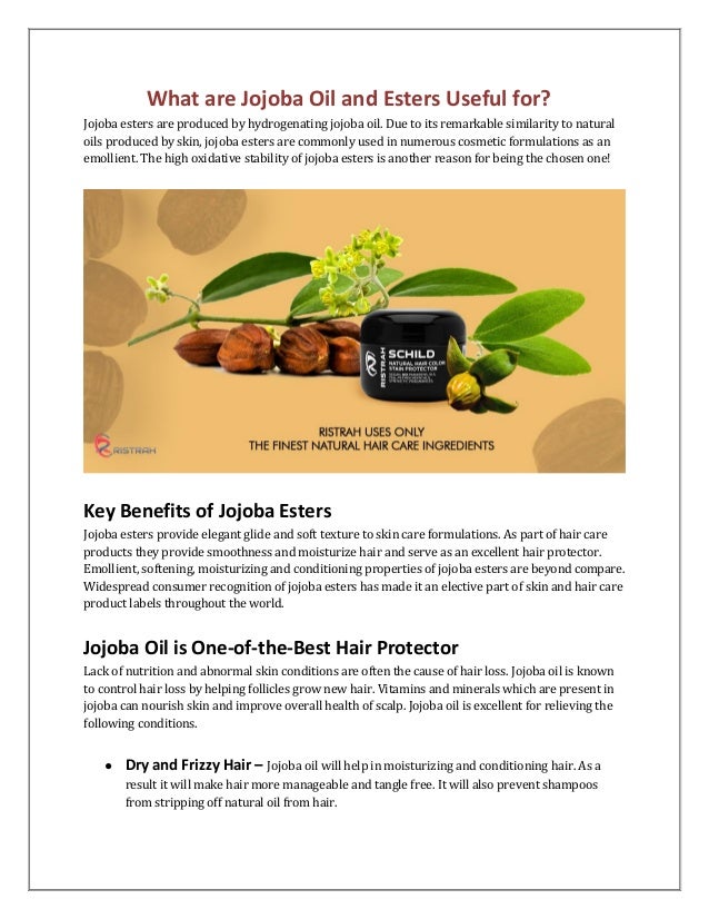 What Are Jojoba Oil Amp Esters Useful For