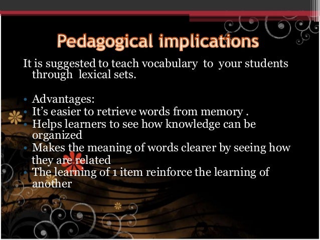 What Are Lexical Sets