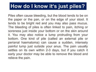 What are piles and its homeopathic treatment. | PPT