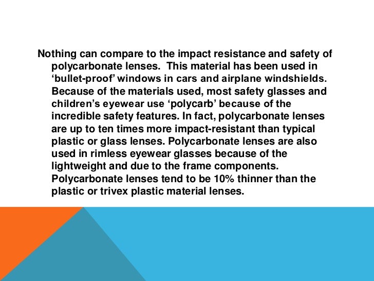 What are polycarbonate lenses
