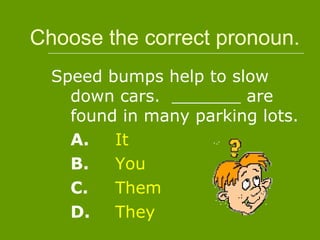 Other Kinds of Pronouns

   someone         myself
   anybody         yourself
   everyone        himself
   this            herself
   that            itself
   these           ourselves
   those           yourselves
                    themselves
 