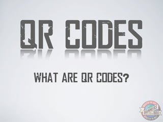 QR Codes
What aRe QR Codes?
 