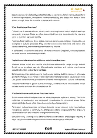What Are Social Norms and Cultural Practices? | PDF