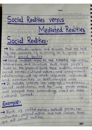 What are social realities and mediated realities .pdf