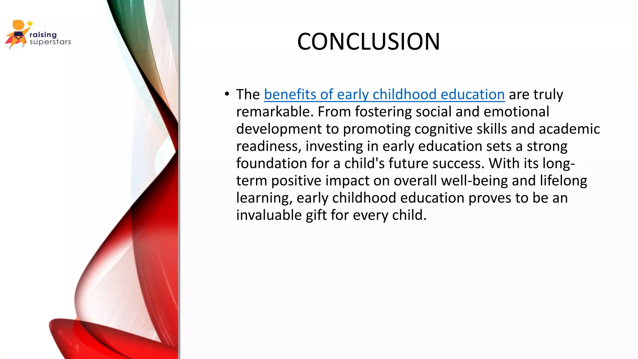What are Some Long-Term Benefits of Early Childhood Education | PPTX