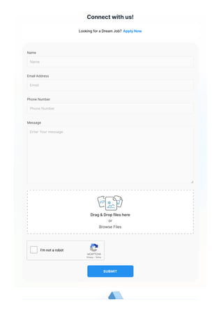 Connect with us!
Looking for a Dream Job? Apply Now
Name
Email Address
Phone Number
Message
SUBMIT
Name
Email
Phone Number
Enter Your message
or
Browse Files
Drag & Drop files here
reCAPTCHA
I'm not a robot
Privacy - Terms
 