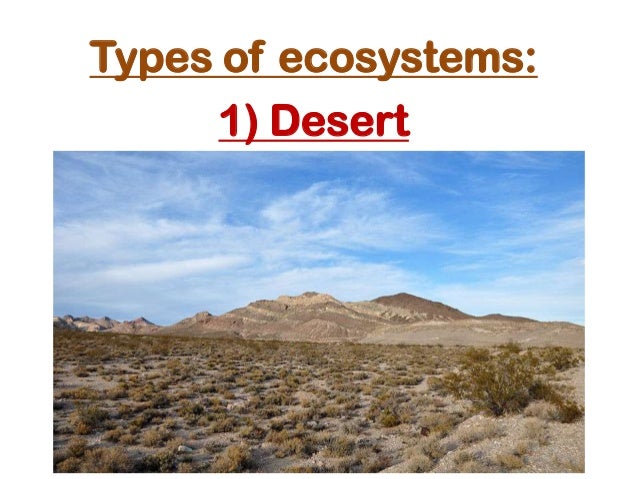what are some types of ecosystems types of ecosystems