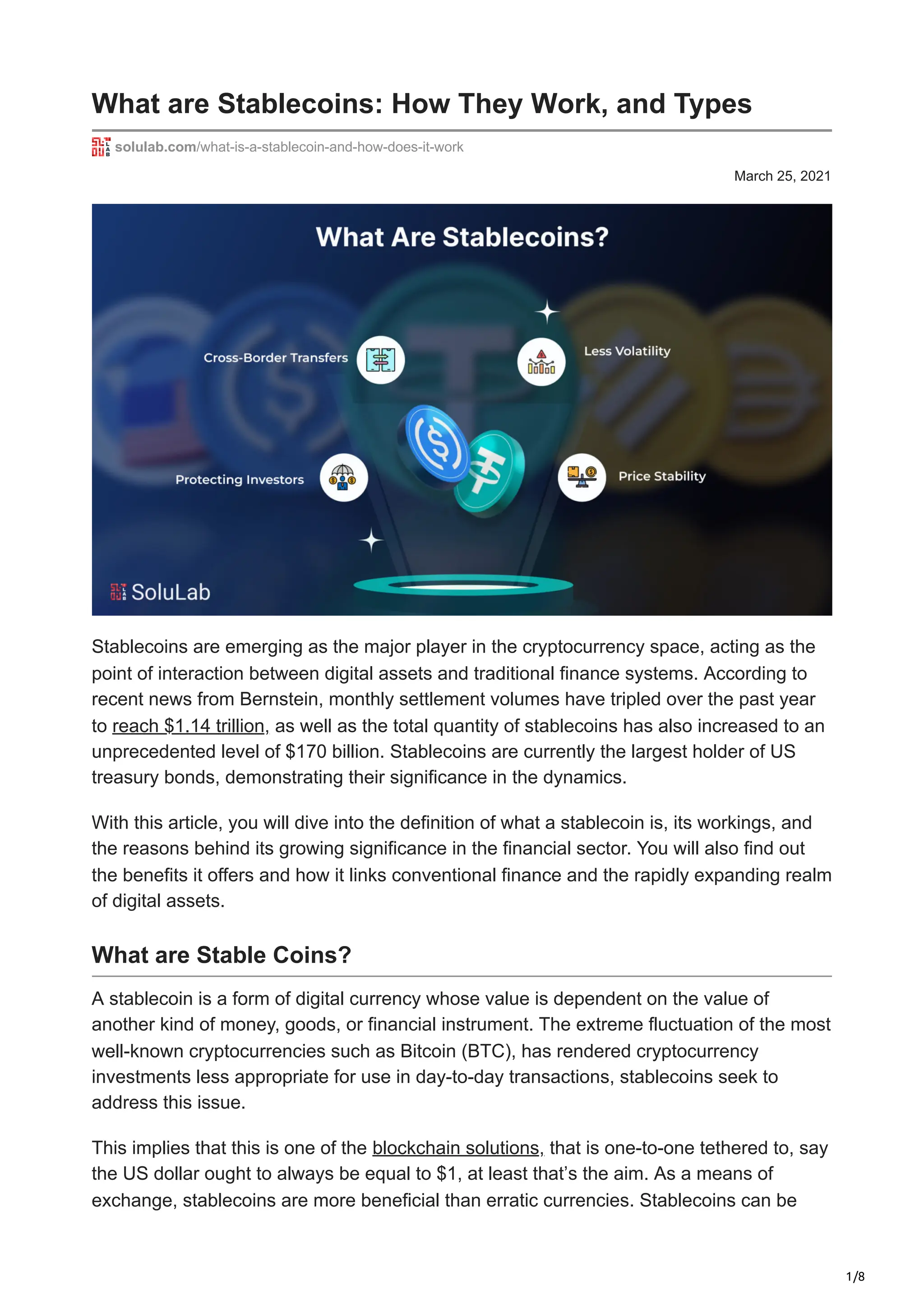 What are Stablecoins How They Work and Types.pdf