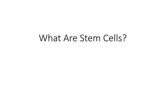 What Are Stem Cells?
 
