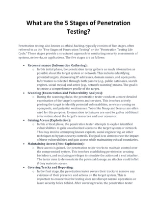 What are the 5 Stages of Penetration.pdf | Information and Network ...