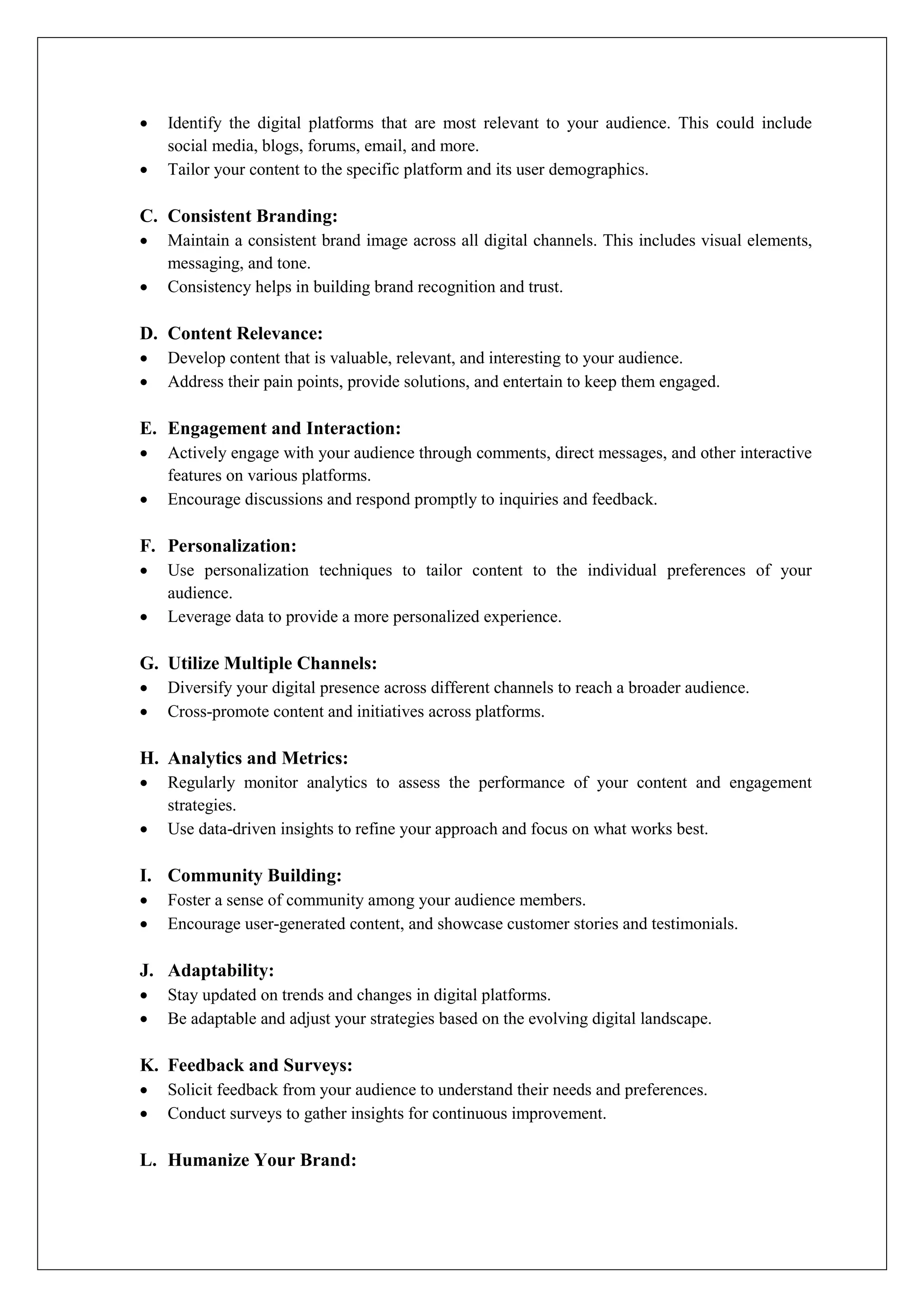 What are the 7 C Of Digital Marketing, Content | PDF