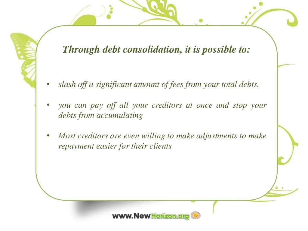 What are the advantages & disadvantages of debt consolidation services