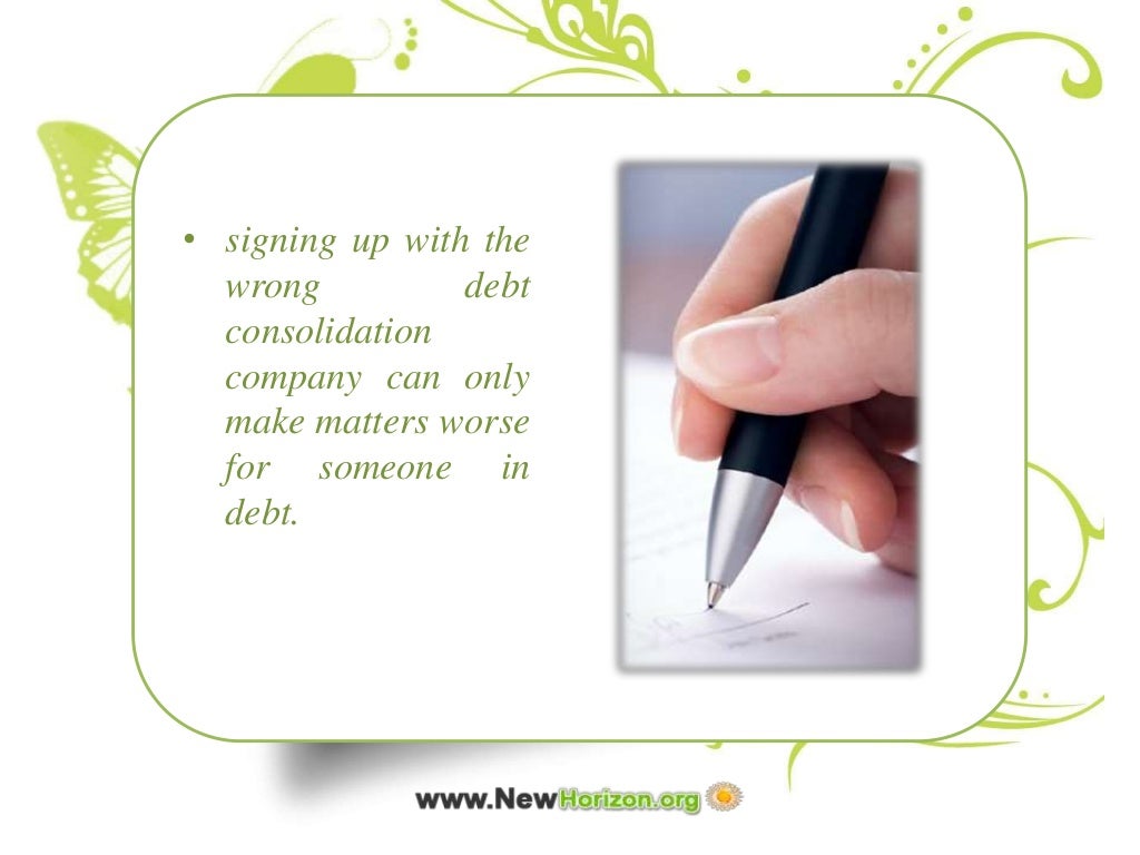 What are the advantages & disadvantages of debt consolidation services