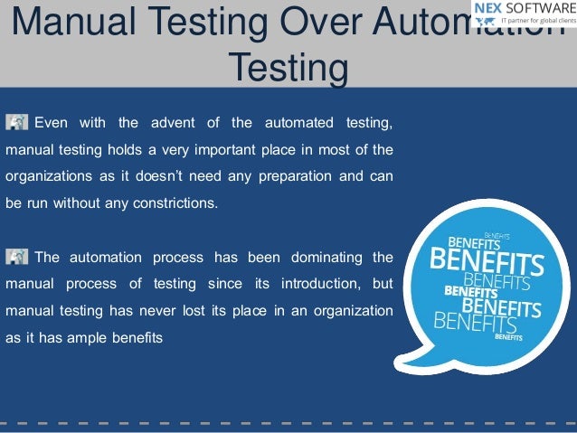 What Are The Advantages Of Manual Qa Testing Over Automation Testing What Are The Advantages Of Manual Qa Testing Over Automation Testing