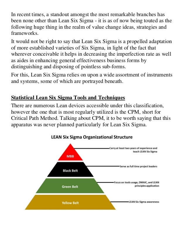 what are the basic lean six sigma training tools and six sigma tools