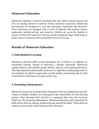 What are The Benefits of a Montessori Education.docx