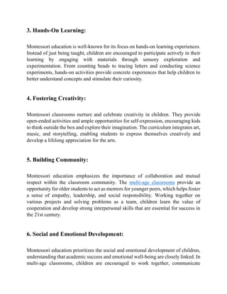 What are The Benefits of a Montessori Education.docx