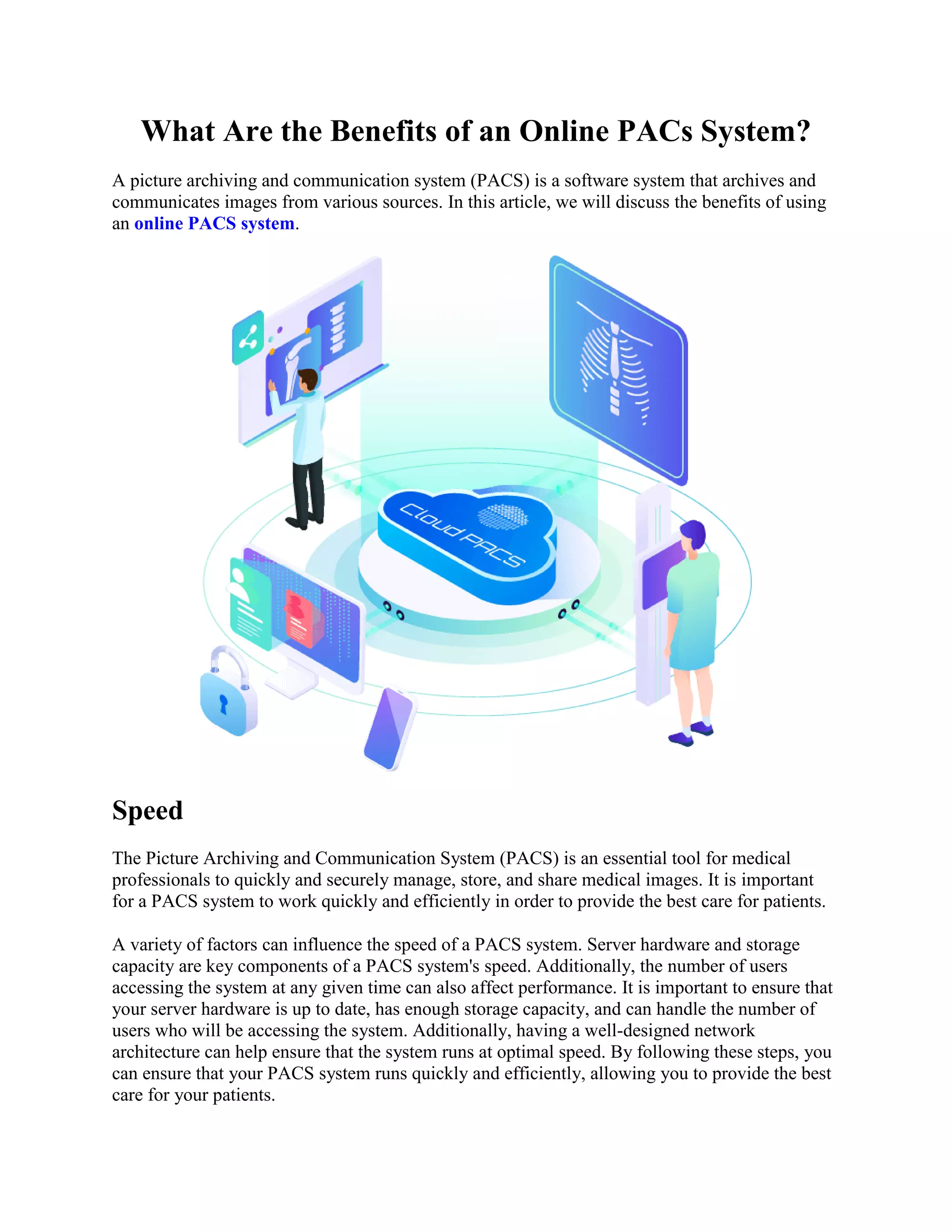 Pacs Support What Are the Benefits of an Online PACs System? | PDF