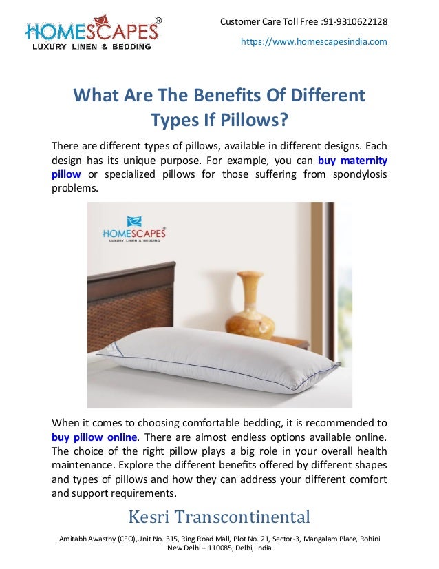What Are The Benefits Of Different Types Of Pillows