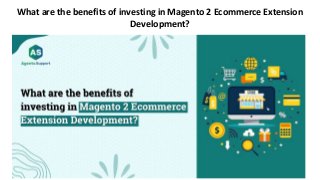 What are the benefits of investing in Magento 2 Ecommerce Extension
Development?
 