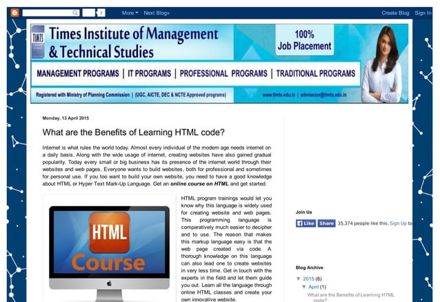 What are the Benefits of Learning HTML code? | PPT
