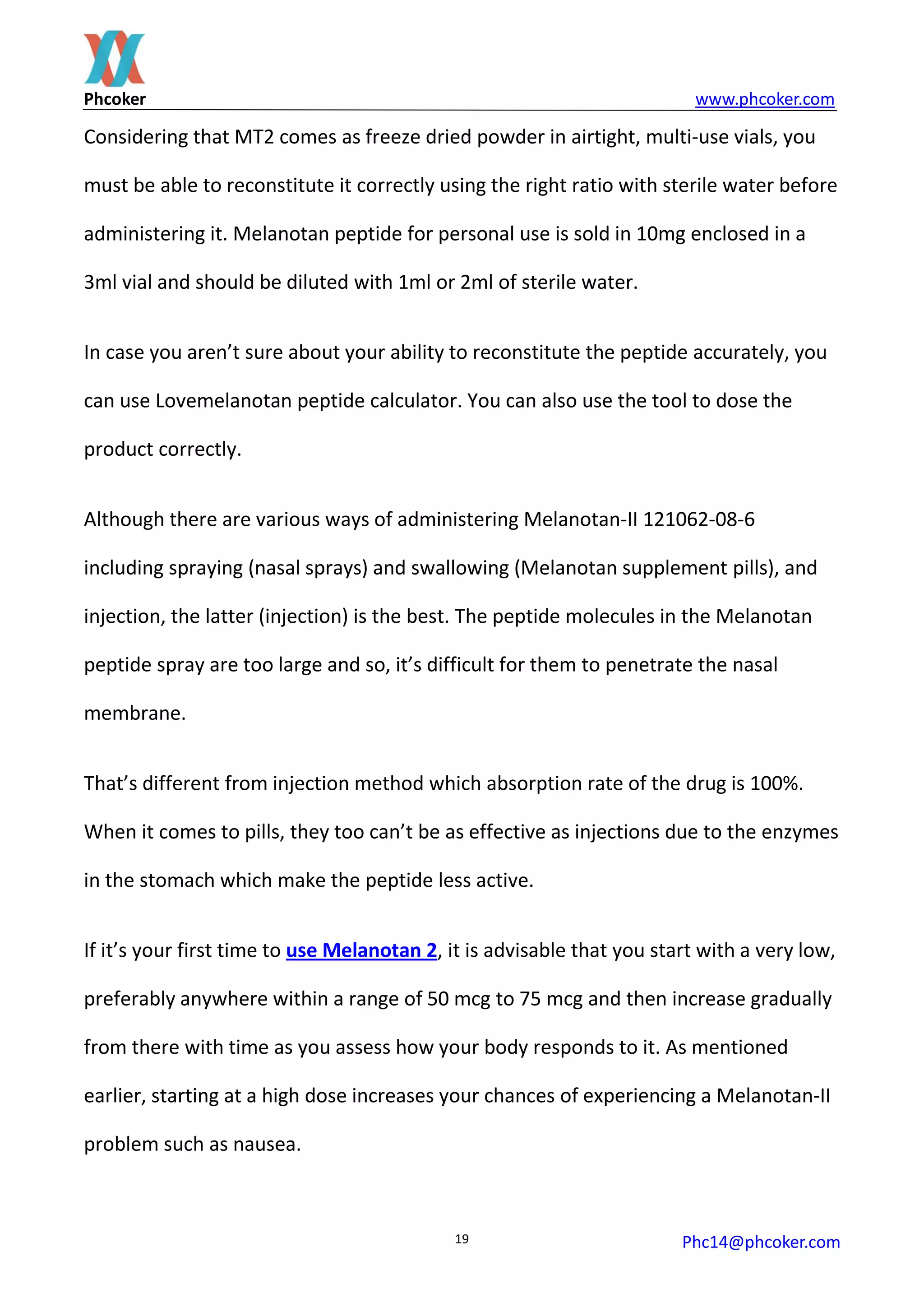 mt2 melanotan dosage 2 (MT2) Dosing: Research Protocols and Practical Let me deinfluence you about