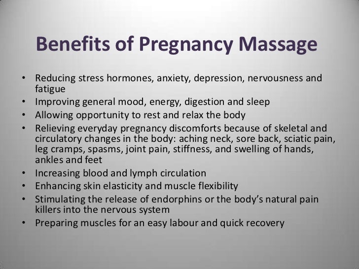 What Are The Benefits Of Pregnancy Massage