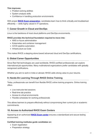 What Are the Benefits of RHCE? A Complete Career Guide | PDF
